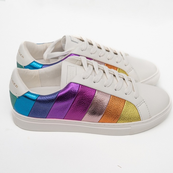KURT GEIGER LONDON | New! Women's Lane Stripe Low-Top Sneakers - Picture 1 of 11